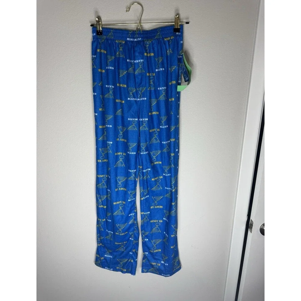 St. Louis Blues NHL Boys Pajama Pants Blue/Yellow/White XL (16/18) Licensed